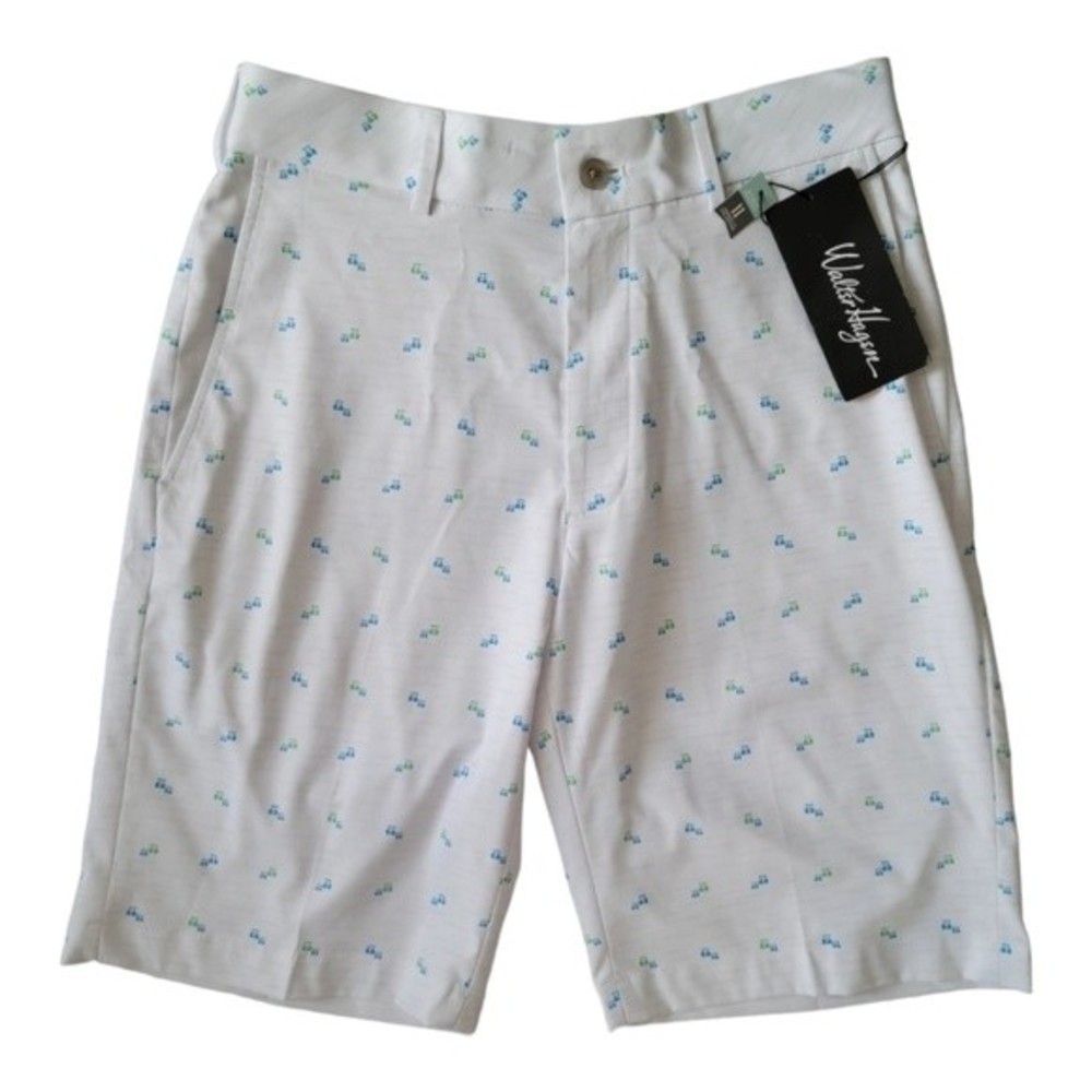 Walter Hagan Flat Front Perfect 11 Wrinkle Resistant Golf Short, White Mens 30